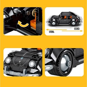 لگو تکنیک ماشین کلاسیک مدل Technics Classic Das Auto Kevers Auto Moc Bouwsteen Monteren_اسباب بازی